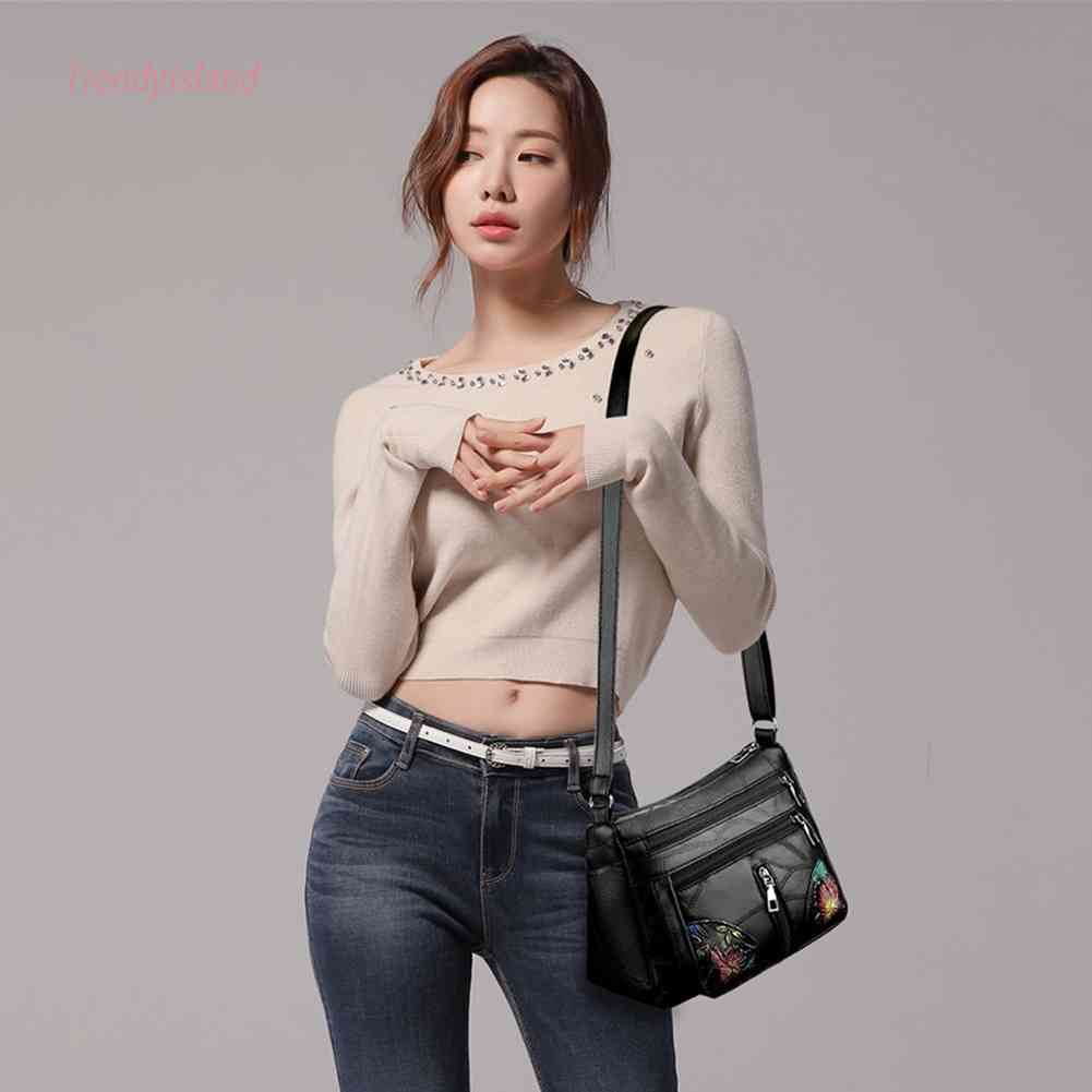 {2023 Túi Xách Đeo Vai Bằng Da Cừu In Hoa Phong Cách Vintage Cho Phụ Nữ [Hợp Thời Trang .Vn]
