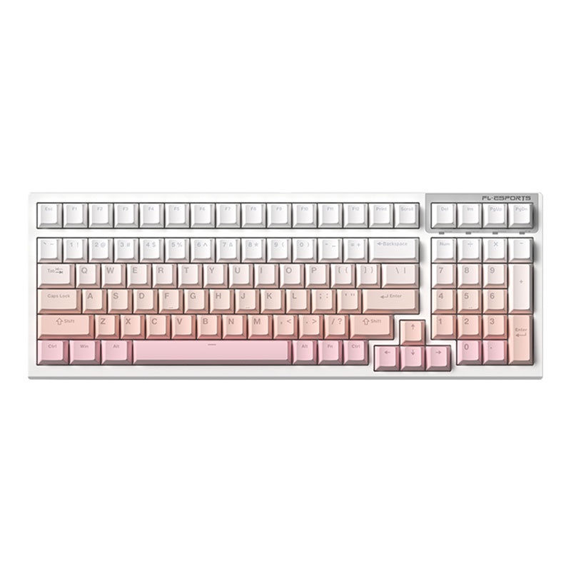 Bàn phím cơ không dây FL-Esports FL100 CPM Gradient Pink /White Olivia /Marshmallow - Hàng Chính Hãng