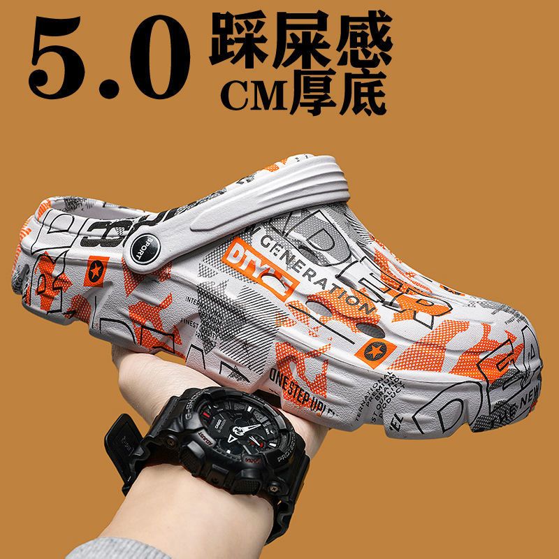 Giày Xăng Đan Đục Lỗ Đế Dày Mềm Mại Chống Trượt Chống Mài Mòn Dễ Phối Đồ Hợp Thời Trang Cho Nam