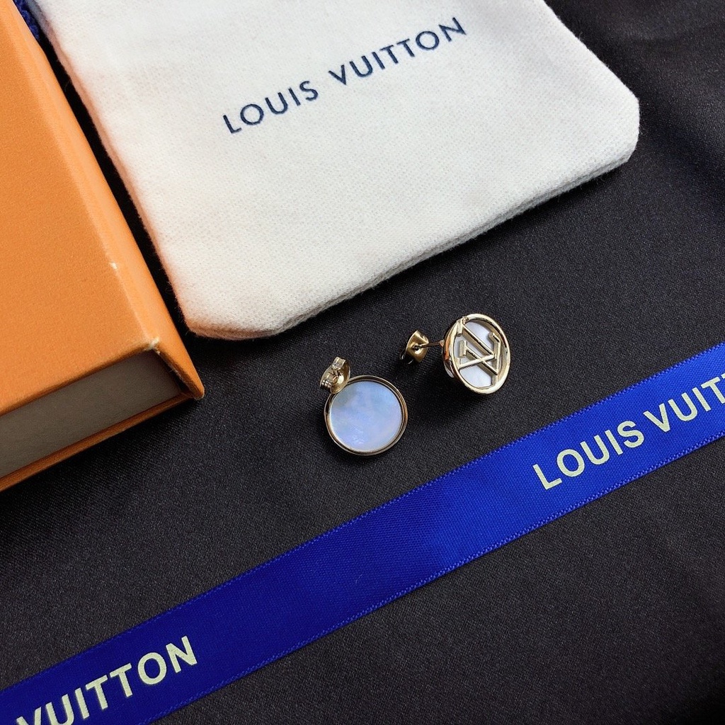 LOUIS VUITTON Bông Tai LV Bằng Thép Titan Thời Trang Cho Nữ