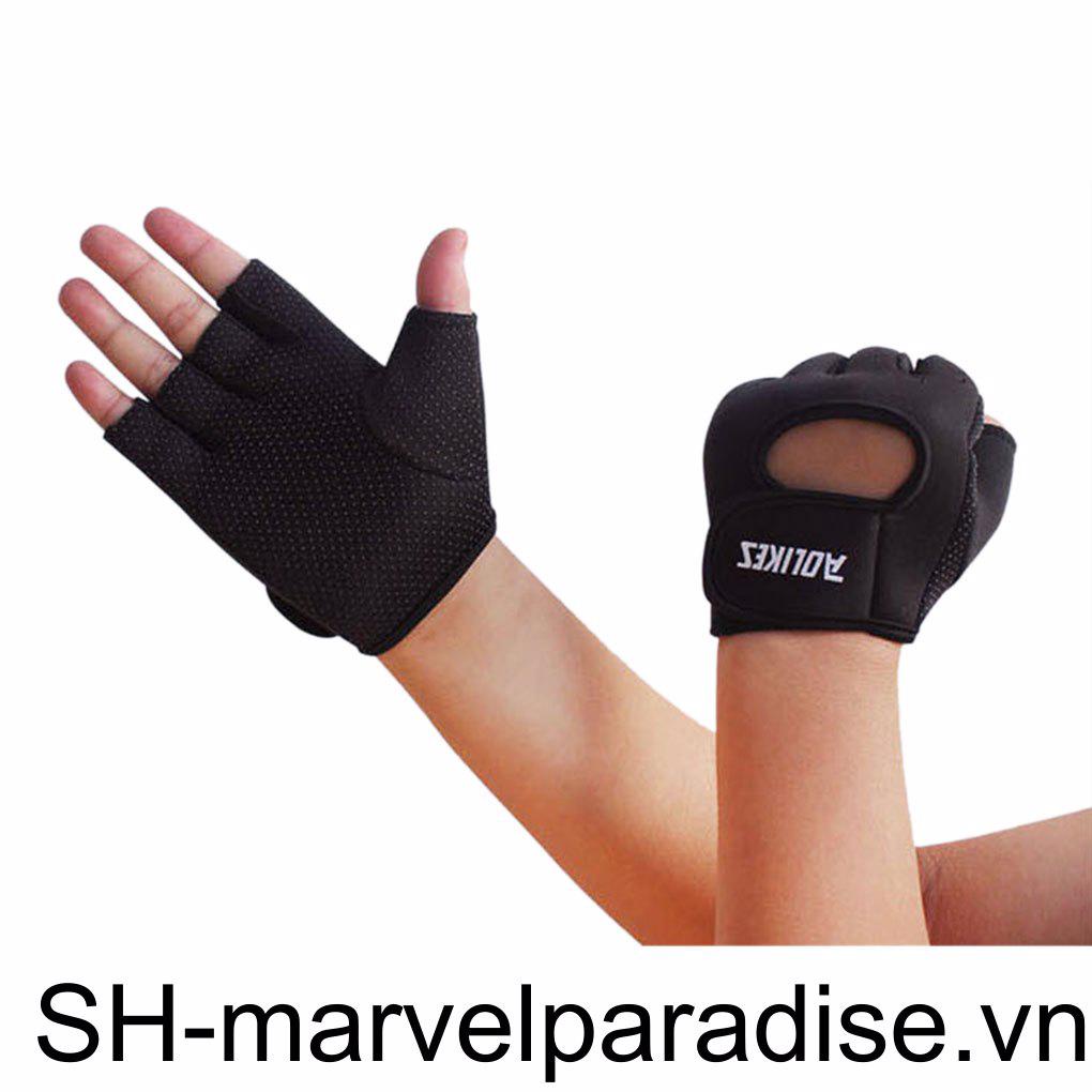 1 Đôi Găng Tay Thể Thao Thoáng Khí Màu Đen Size L