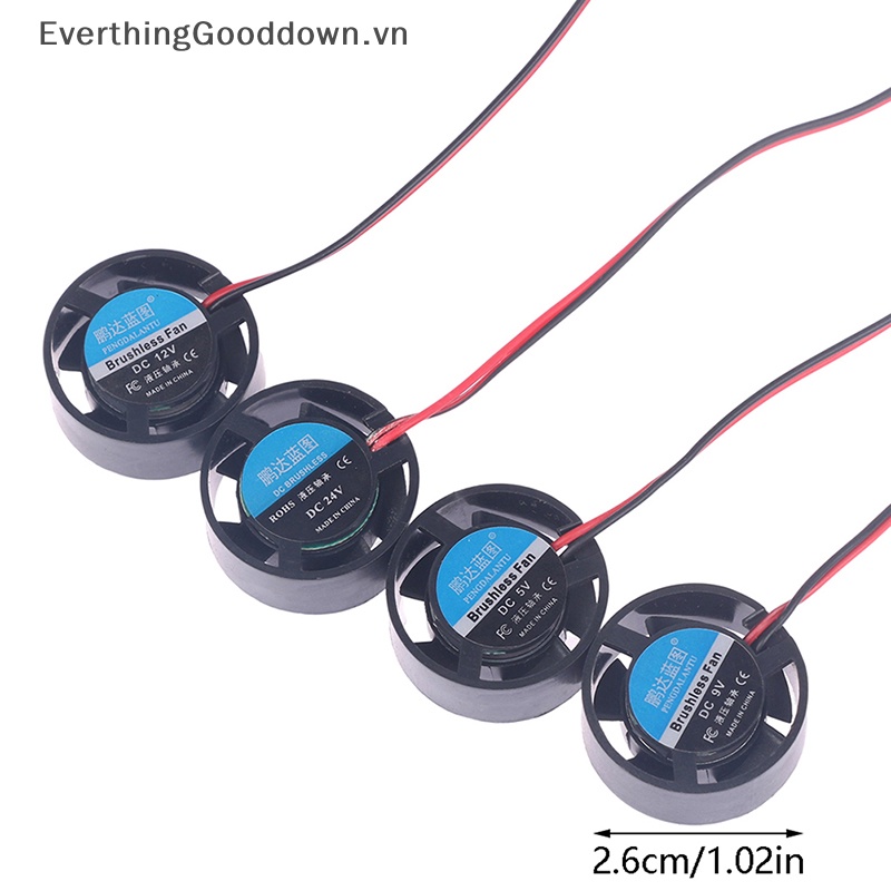 1 Chiếc Quạt Tản Nhiệt Cho Đèn Led 25.5x10mm 5 / 9 / 12 / 24V