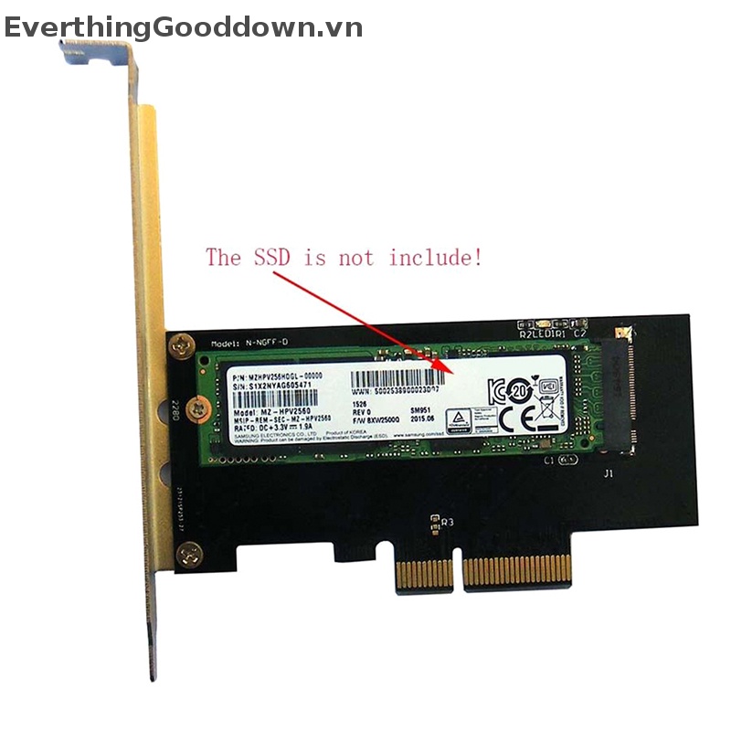 Card Chuyển Đổi NVMe AHCI PCIE x4 M.2 NGFF SSD Sang PCIE 3.0 x4