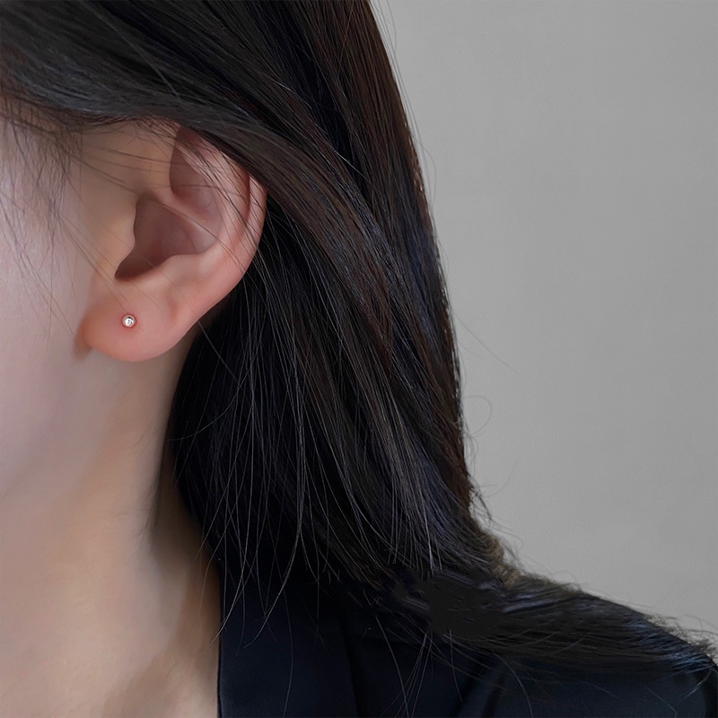 Bông Tai Mạ Bạc Nhẹ Hình Bánh Doudou Thời Trang Mùa Hè Sang Trọng Cho Nữ