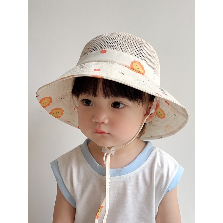 Mũ Chống Nắng Phối Lưới Thoáng Khí Thời Trang Mùa Hè Dành Cho Bé