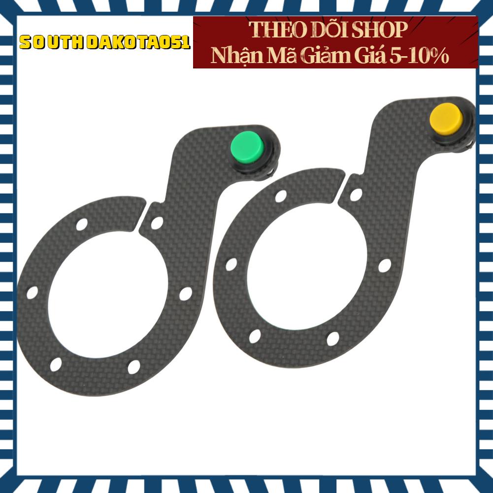 Southdakota051 Bọc Vô Lăng Nút Sừng 6 Lỗ Sợi Carbon Cảm Ứng Thoải Mái Nhạy Thay Thế Cho MOMO