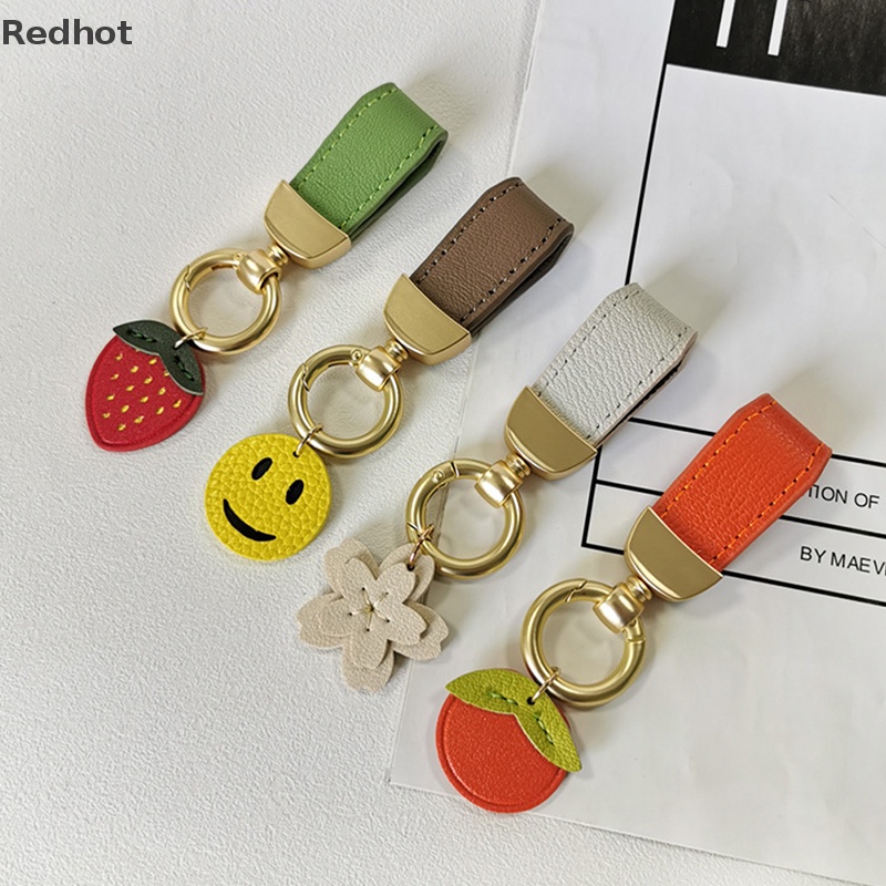 &lt; Redhot &gt; Móc Khóa Xe Hơi Da Cừu Thật Tinh Tế Kiểu Pháp Cho Nữ Giảm Giá