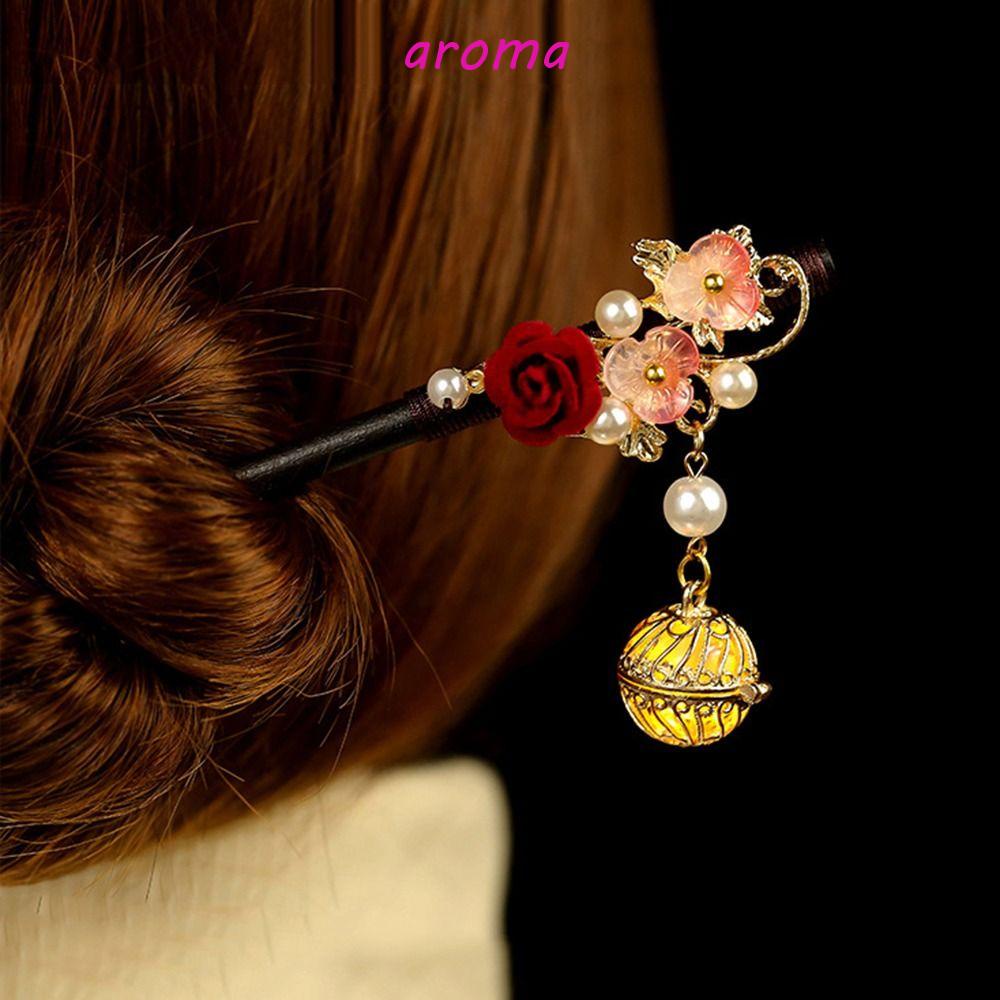 Trâm Cài Tóc Bằng Hợp Kim Phối Tua Rua Phát Sáng Phong Cách Trung Hoa Cổ Điển