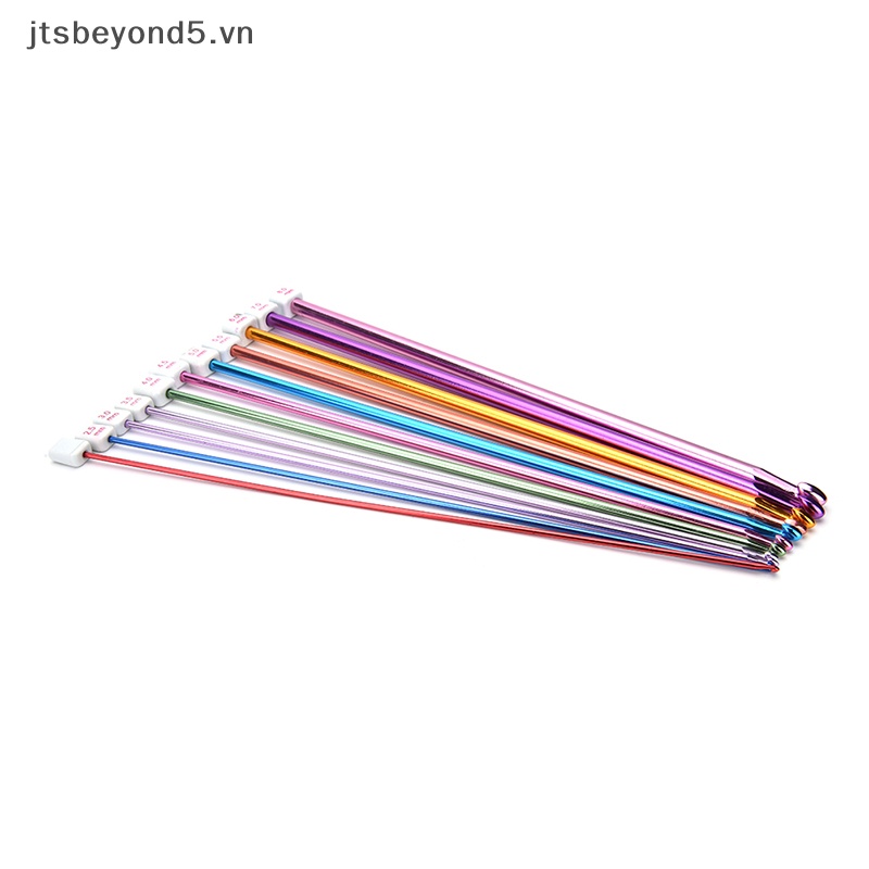 # JY #11pcs 10.6 "nhiều màu nhôm tunisian/afghan móc móc kim 2- 8mm ..