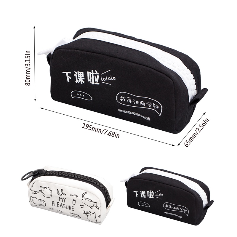 Bóp Viết Khóa Kéo In Hình Mèo Dễ Thương