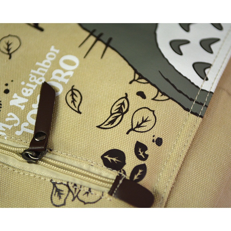 Túi Vải Oxford In Hình Totoro Dễ Thương Cho Học Sinh Trung Học