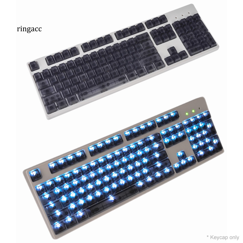 Set 104 Nút Bàn Phím Cơ Màu Trong Suốt Thay Thế Tiện Dụng