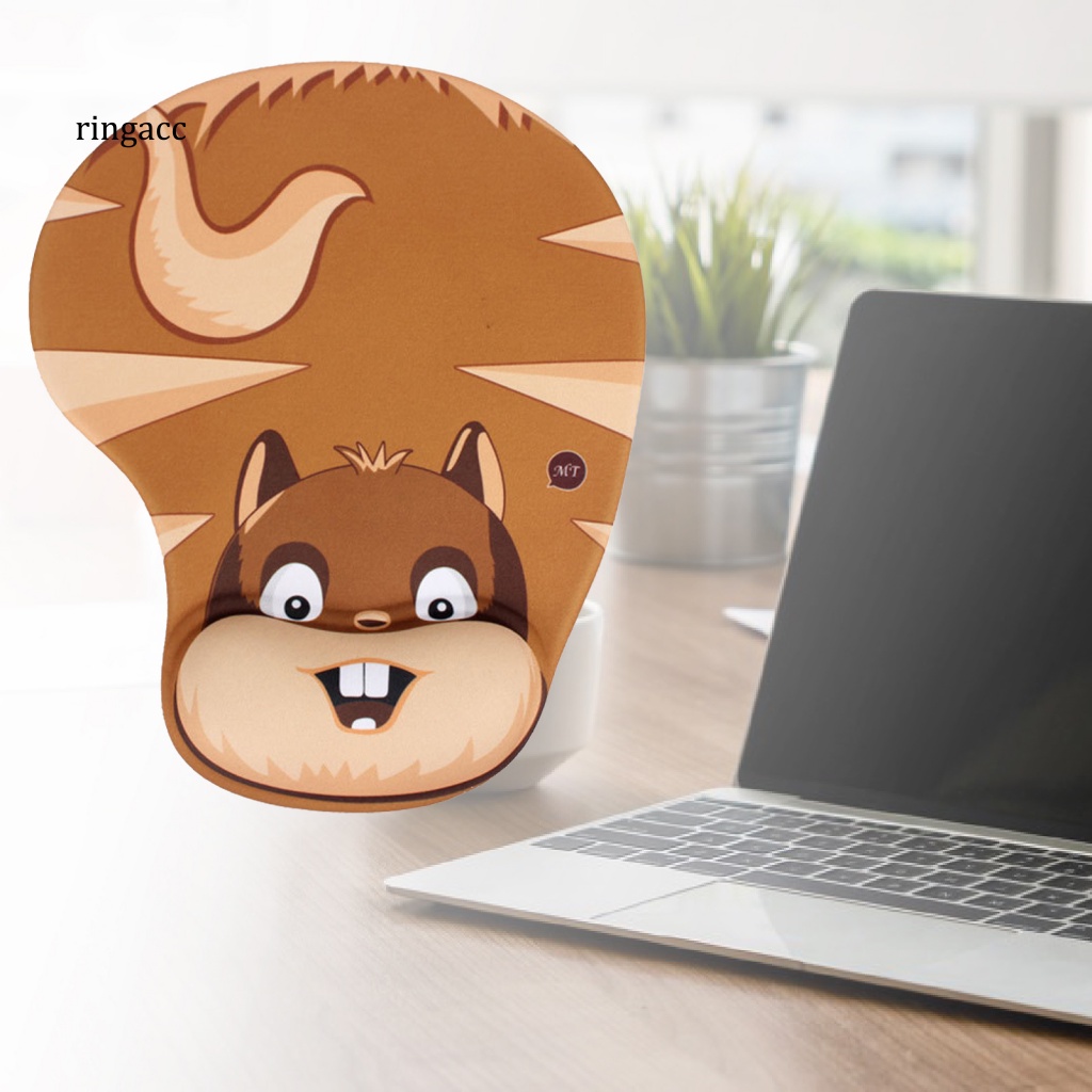 Tấm Lót Chuột RGA 3D Bằng Silicon Hình Hoạt Hình Dễ Thương Tiện Dụng Cho Văn Phòng