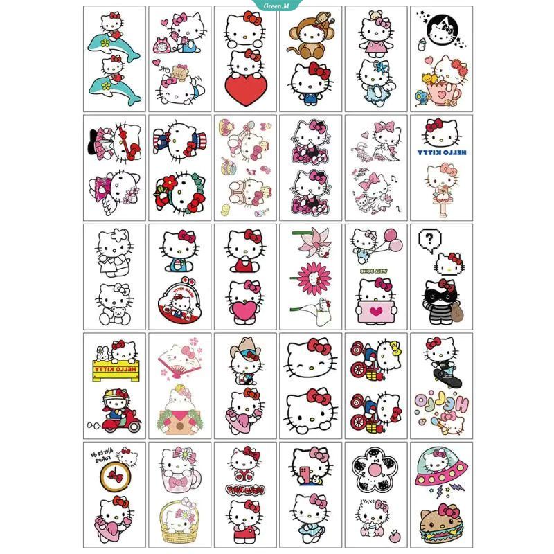 Miếng Dán Hình Xăm Hoạt Hình My Melody Kuromi Dễ Thương Chống Nước Lâu Trôi Làm Quà Tặng Cho Học Sinh