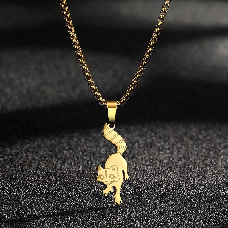 Vòng cổ Bằng Thép Không Gỉ Mặt Gấu Mèo Thời Trang Cho Nữ