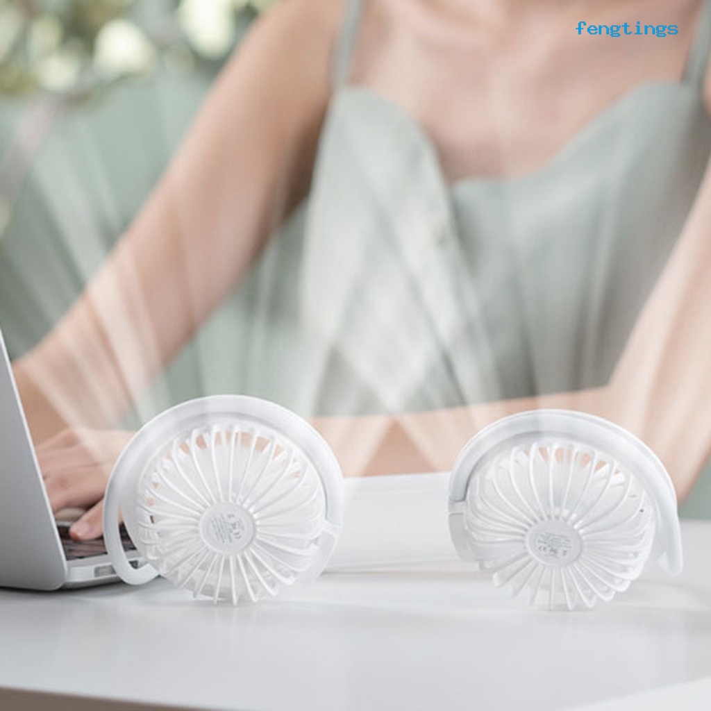 Quạt Mini Đeo Cổ Có Thể Gấp Lại Tiện Dụng Khi Đi Du Lịch