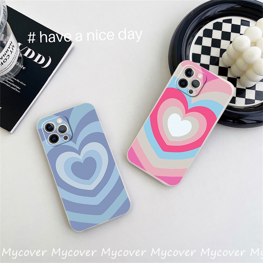 Ốp Điện Thoại Silicon Mềm Họa Tiết Cầu Vồng Màu Gradient Cho iPhone 11 13 12 14 Pro Max X XR Xs Max 6 7 8 Plus
