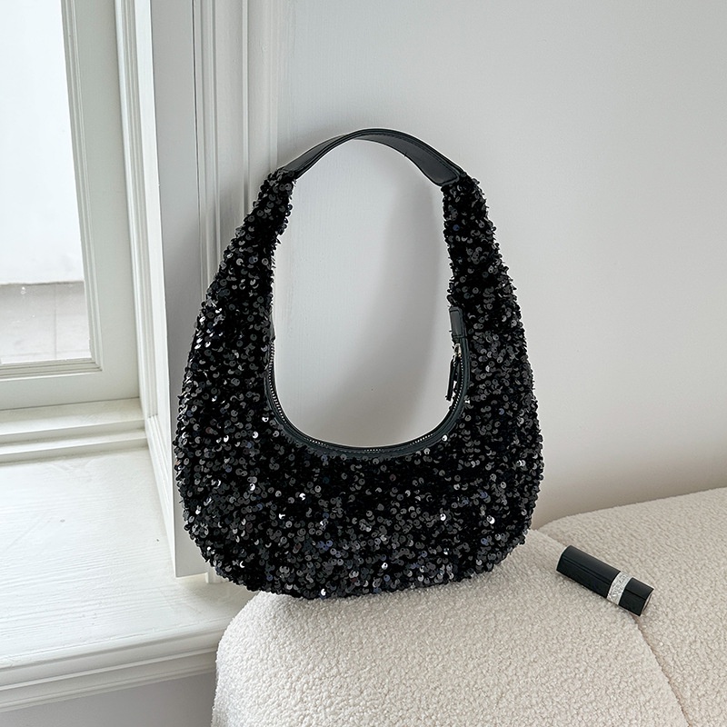 Túi Đeo Vai Chữ U Đính Kim Sa Lấp Lánh Thời Trang Cho Nữ