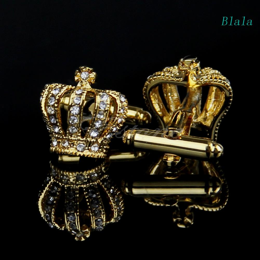 Khuy Măng Sét Tròn Bằng Thép Không Gỉ Màu Vàng / Bạc Phong Cách Vintage Mới