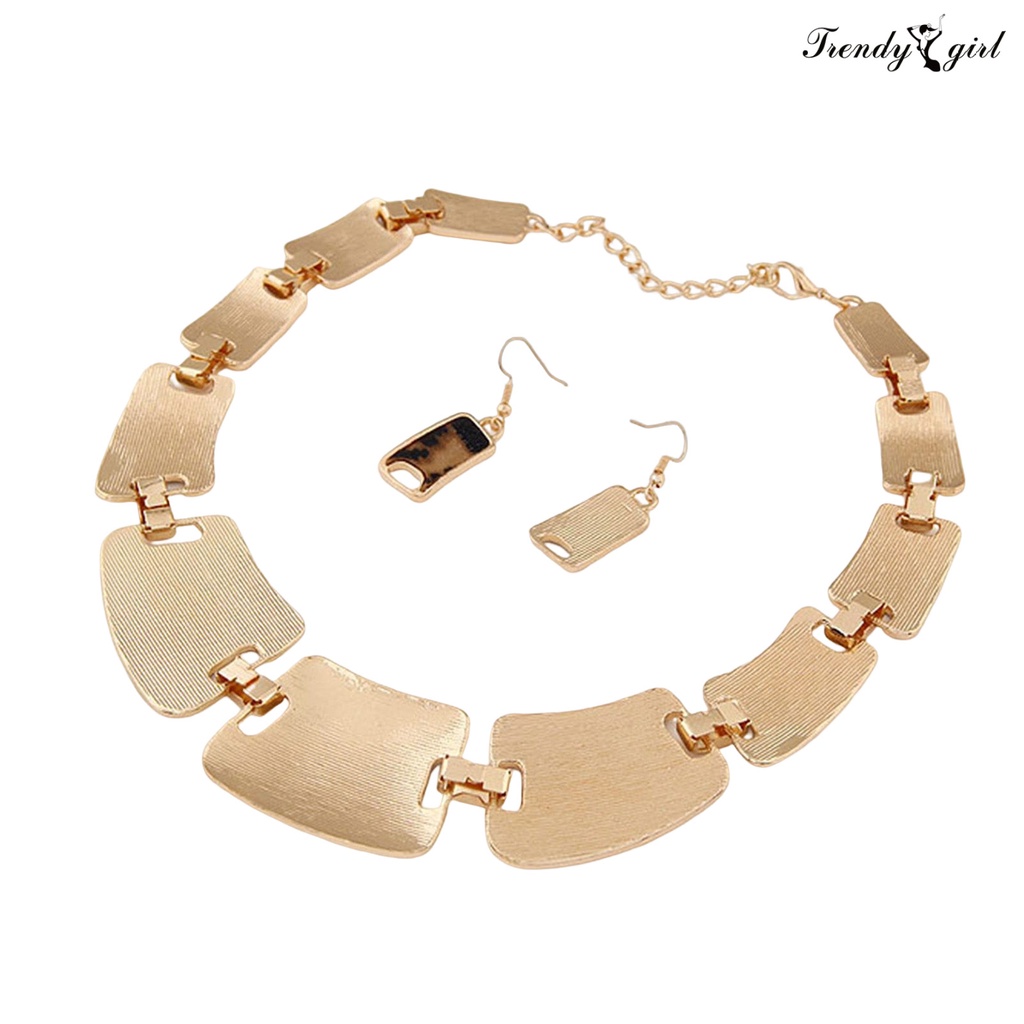 1 Set Vòng cổ Và Bông Tai Họa Tiết Da Báo Thời Trang