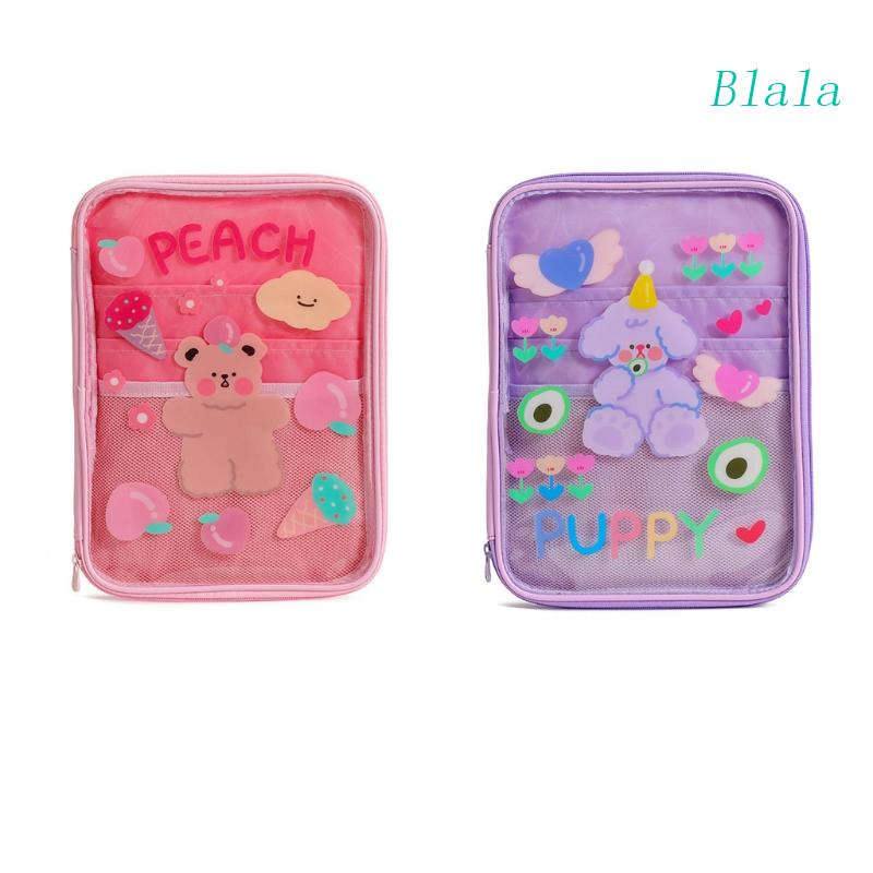 Túi Đựng Máy Tính Bảng 11 Inch Bằng Chất Liệu Pvc Trong Suốt In Hoạ Tiết Hoạt Hình Xinh Xắn