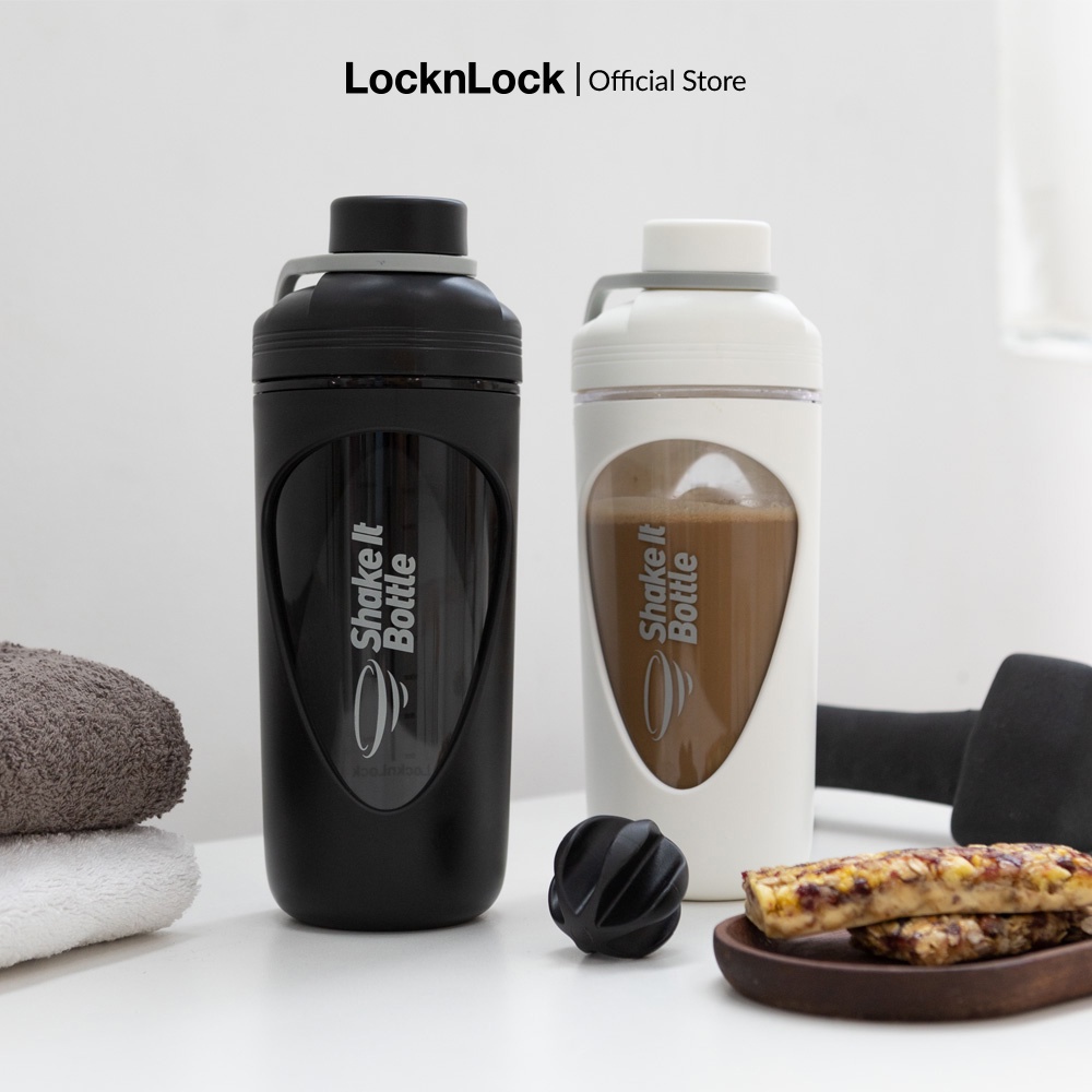 Bình lắc shaker whey tập thể thao gym LocknLock 800ml BALANCE SHAKE HAP949 có vạch chia, quai xách HAPOS MALL OFFICIAL | BigBuy360 - bigbuy360.vn