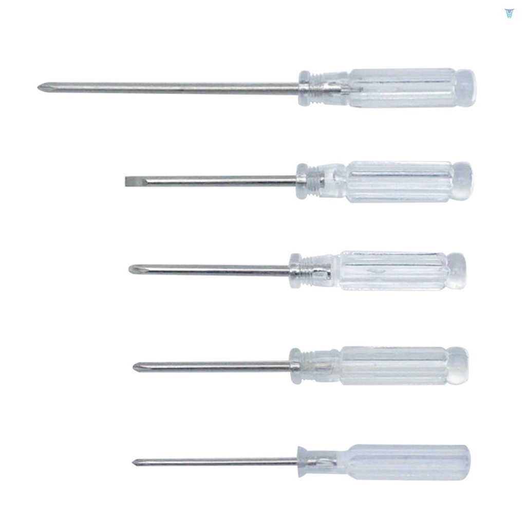 Bộ 5 Tuốc Nơ Vít Phillips Mini Trong Suốt Dùng Để Sửa Chữa Máy Tính