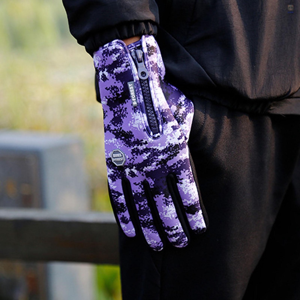 Găng Tay Giữ Ấm Có Khóa Kéo Cho Nam Nữ