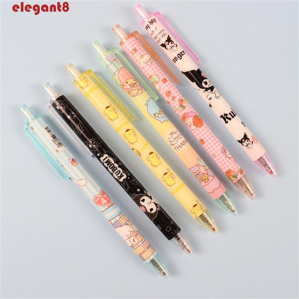 Set 6 Bút Bi Ngòi 0.5mm Họa Tiết Hoạt Hình Dễ Thương