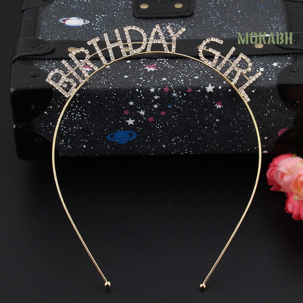 Băng Đô Hình Vương Miện Bằng Kim Loại Đính Đá Lấp Lánh