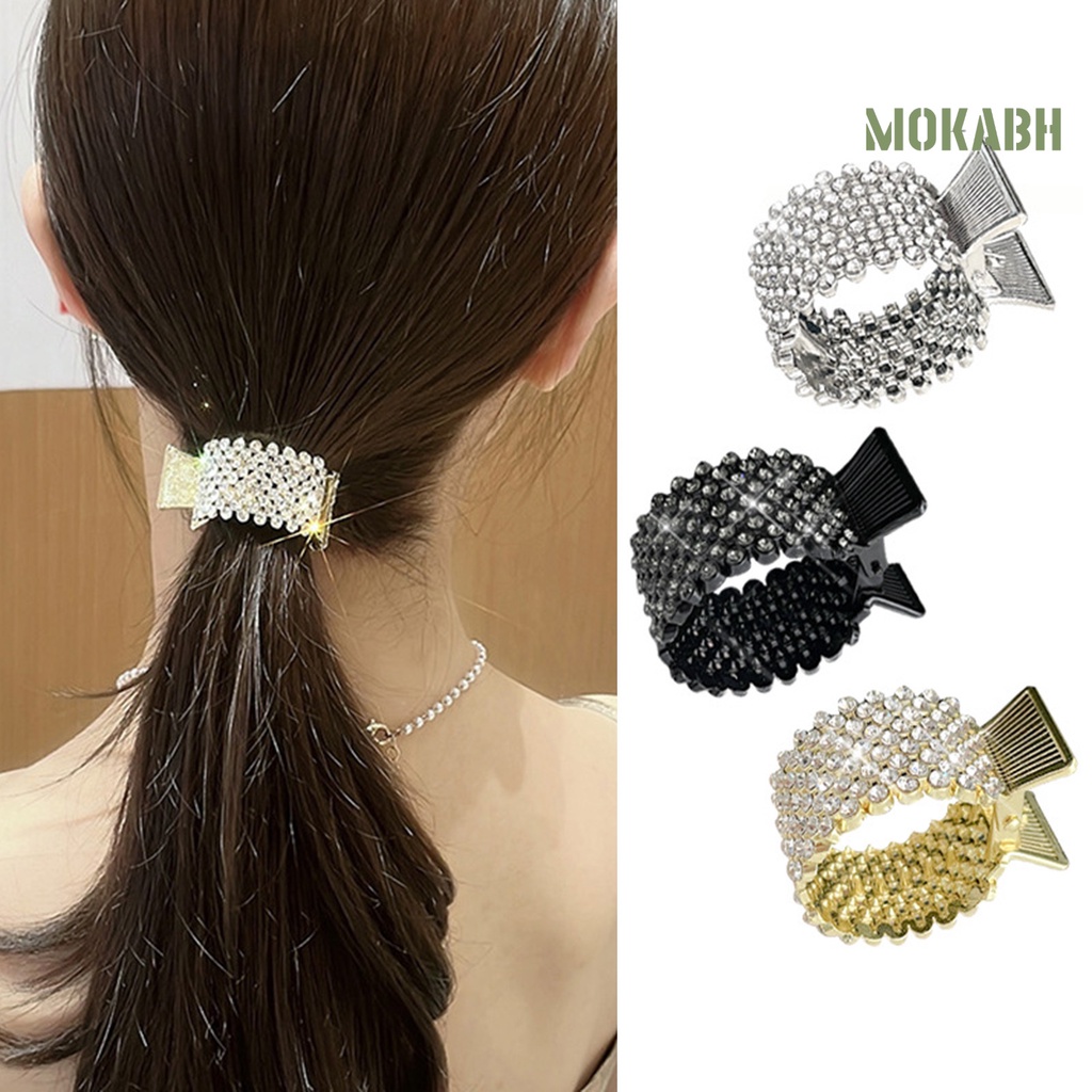 Kẹp Tóc Đính Đá Lấp Lánh Chống Trượt Dành Cho Nữ