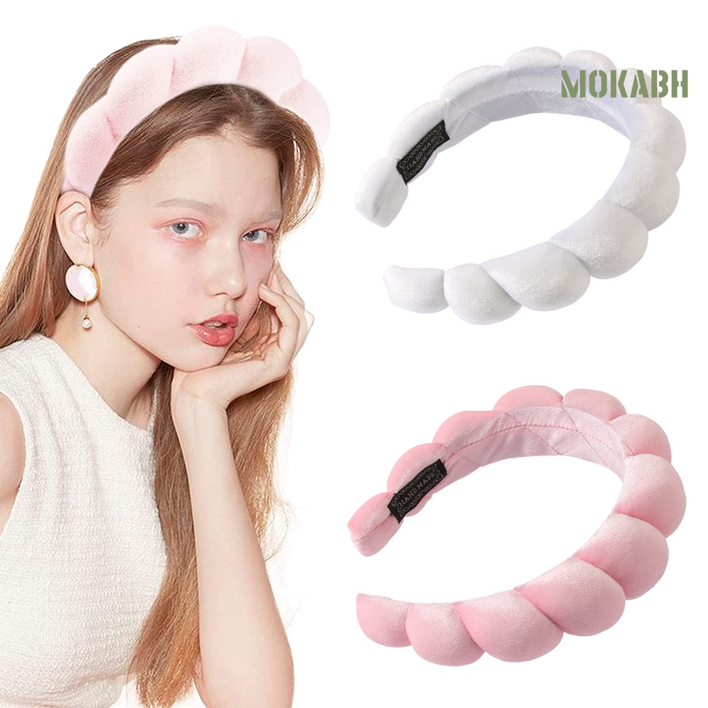 Băng Đô Cài Tóc Bằng Xốp Chống Trượt Màu Sắc Đơn Giản Phong Cách Hàn Quốc