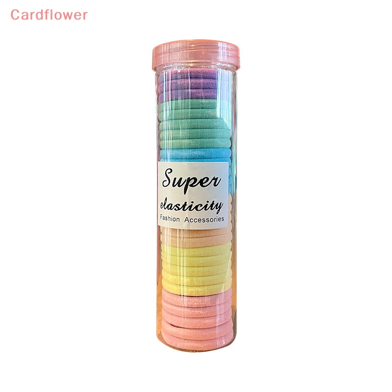 Hộp 24 Dây Buộc Tóc Co Giãn Tốt Không Đau Xinh Xắn Cho Bé Gái