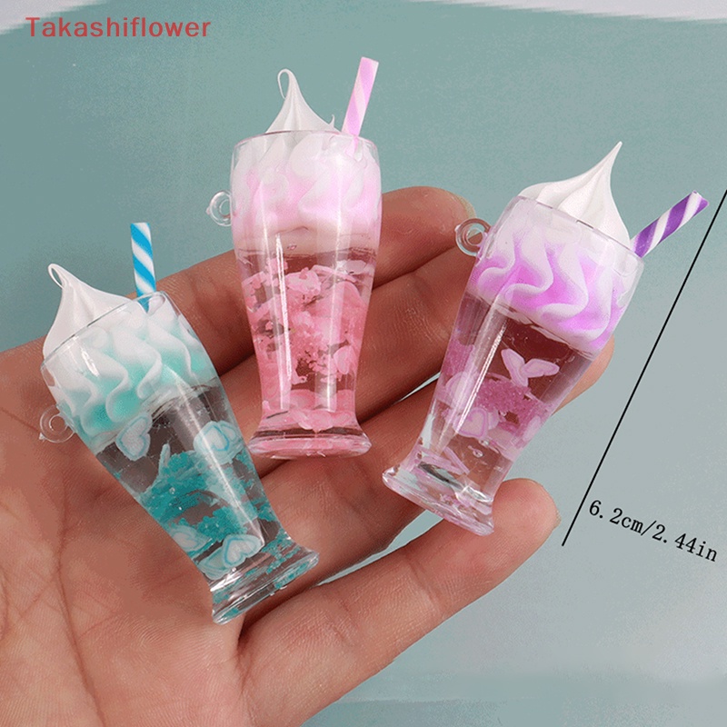 (Takashiflower) Đồ trang trí Lọ Kem Dạ Quang Mini Bằng Nhựa Resin Trang Trí Tiểu Cảnh