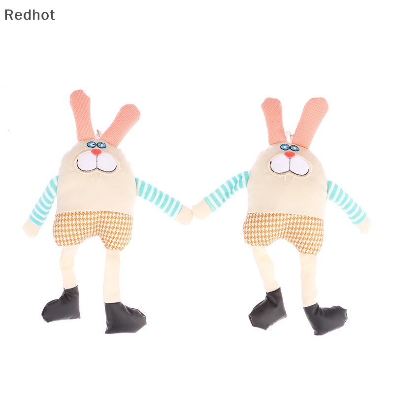 < Redhot > Móc Chìa Khóa Xe Hơi / Ba Lô / Túi Xách Hình Thỏ Nhồi Bông Dáng Dài Thích Hợp Làm Quà Tặ