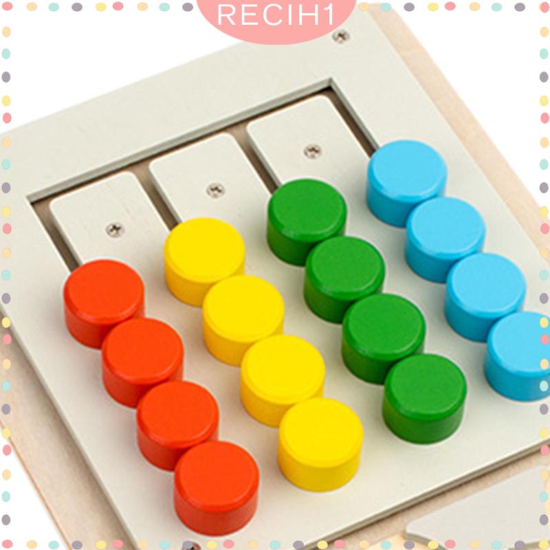 Đồ Chơi Trượt Xếp Hình Giáo Dục Theo Phương Pháp Montessori Màu Sắc Cho Bé Từ 3 Tuổi