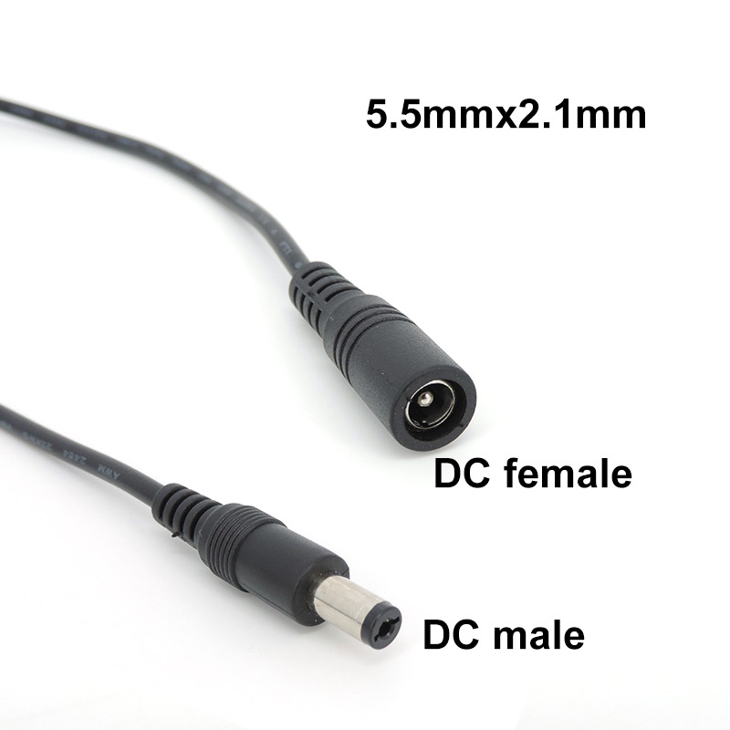 Dây Cáp Nối Nguồn 0.5M / 1.5m 5m 10M DC Female Sang Male 5A 20awg 5.5x2.1mm