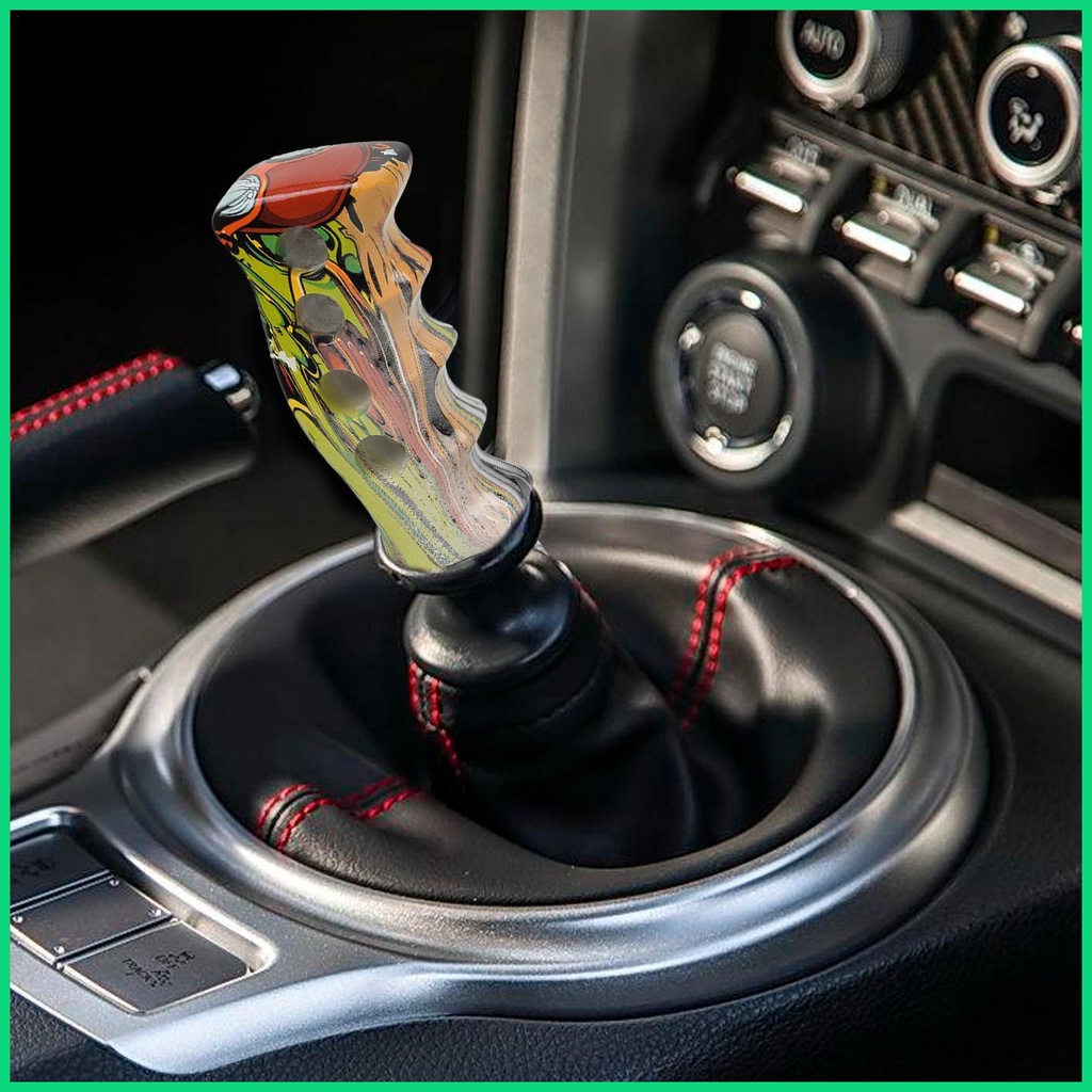 Núm Gạt Cần Số Xe Hơi Bằng Nhựa Resin In Họa Tiết Graffiti Với Ốc Vít 4 Lỗ Cho jiwvn