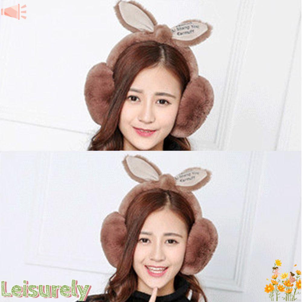 Vỏ Bọc Tai Nghe Bằng Lông Thỏ Đính Nơ Dễ Thương