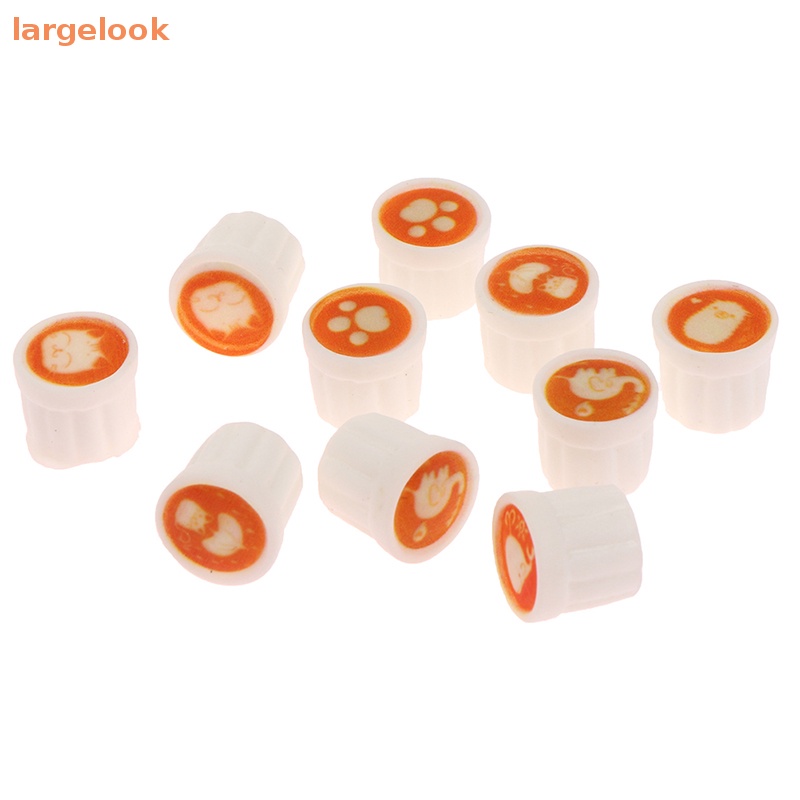 Set 10 Ly Cà Phê Mini Tỉ Lệ 1: 12 Dùng Trang Trí Nhà Búp Bê