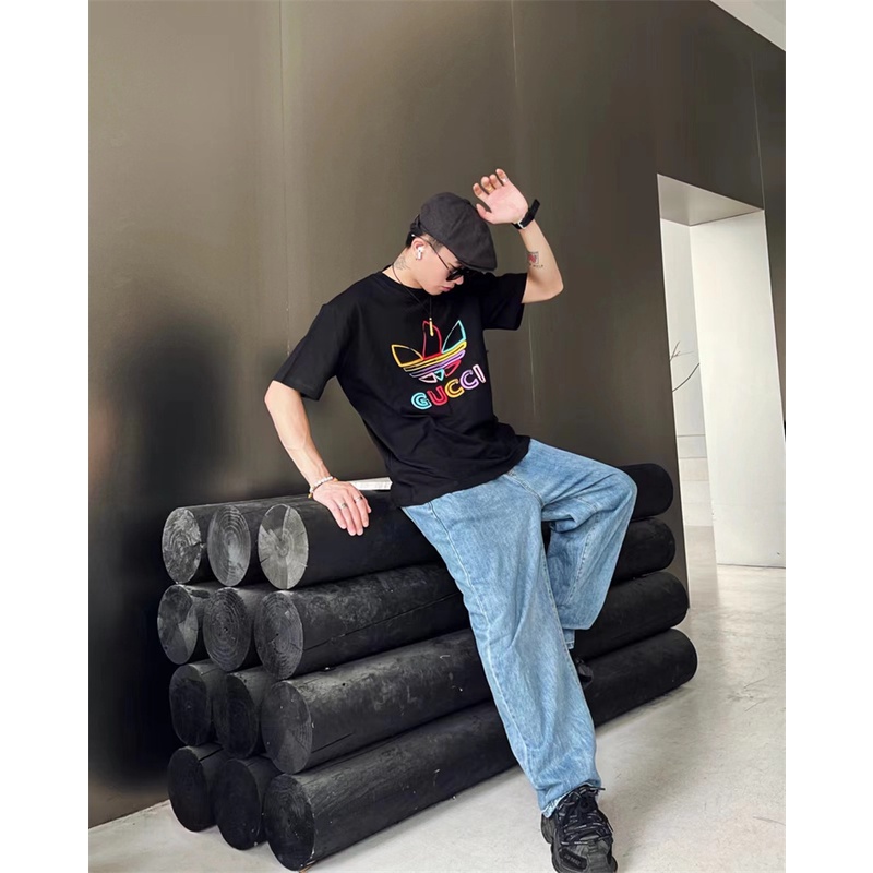 Áo Thun Unisex Tay Ngắn In Hình Thời Trang Đường Phố ad-1-das &amp; Gu88cc