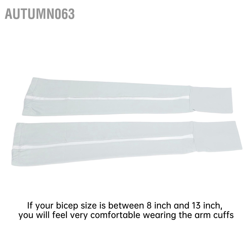 Autumn063 Chống tia cực tím Tay áo làm mát Bảo vệ UPF 50 chống nắng co giãn thoáng khí dành cho du lịch ngoài trời Đi xe đạp Màu xám