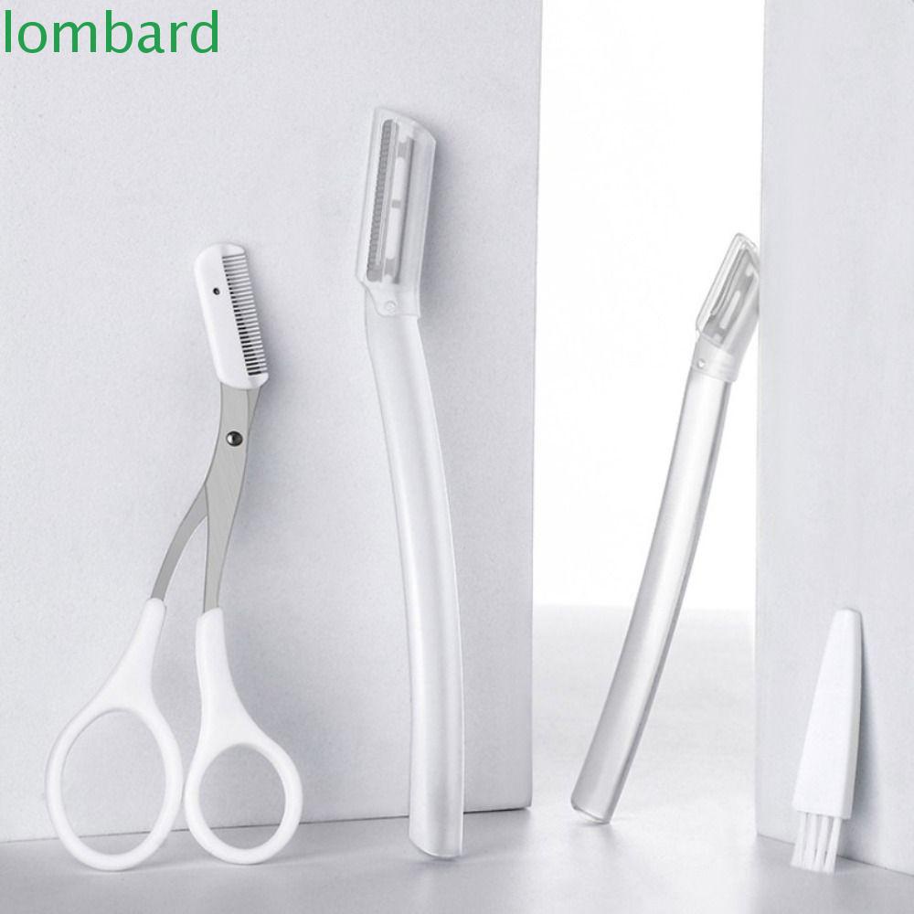 Bộ Dụng Cụ Cắt Tỉa Lông Mày Màu Trắng / Trong Suốt Tiện Dụng Cho Nữ
