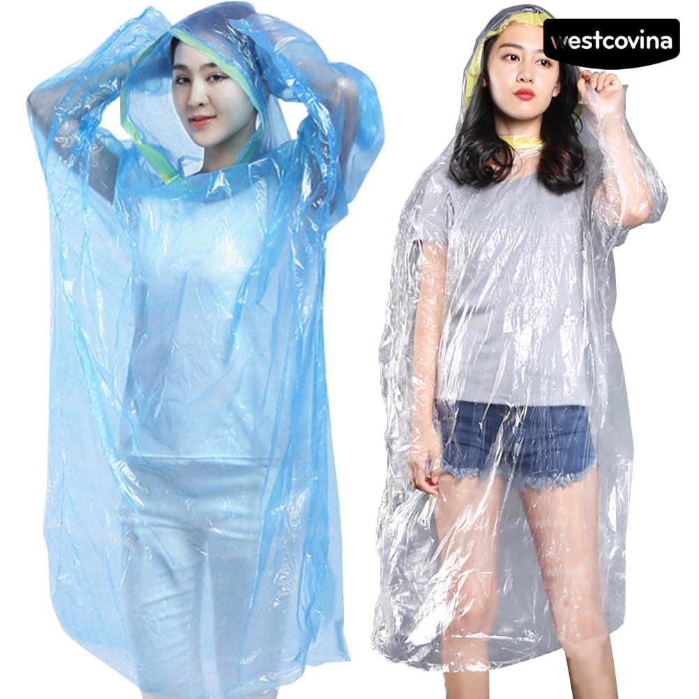 [COD]☁Set 5 Áo Mưa Có Mũ Trùm Dùng Một Lần Chống Nước Dùng Đi Bộ Đường Dài Ngoài Trời Unisex