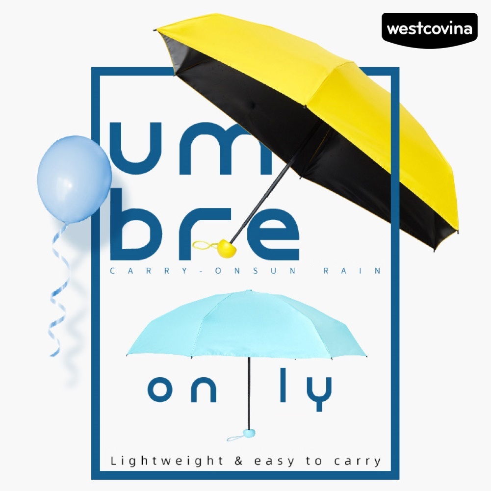 [COD]☁Dù Gấp 5 Khúc Mini Chống Tia UV Chống Gió Chống Nắng Cho Nữ