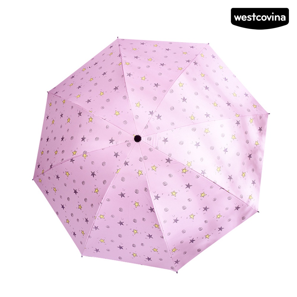 [COD]☁Dù Gấp Mini Chống Gió / Tia UV / Thấm Nước In Họa Tiết Ngôi Sao Thời Trang