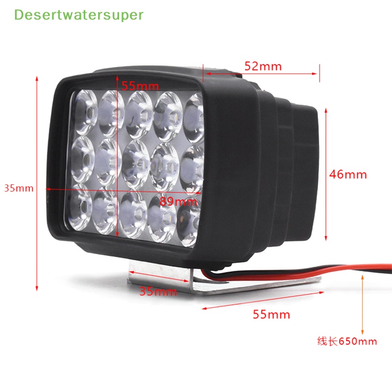 Đèn Pha 15 LED 12V Siêu Sáng Cho Xe Motos ATV Scooter