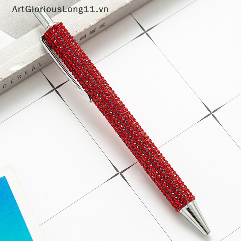 Bút Bi Mực Đen Ngòi 0.5mm Đính Kim Sa Lấp Lánh