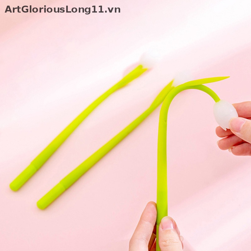 1 Cây Bút Mực Gel Bằng Silicone Hình Hoa Tulip Thay Đổi Màu Sắc