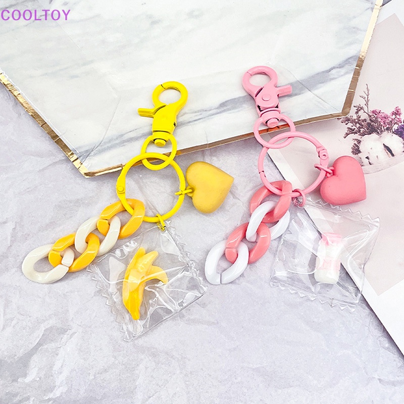 Móc Khóa Hình Trái Tim Màu Sắc Dễ Thương Cho Cặp Đôi